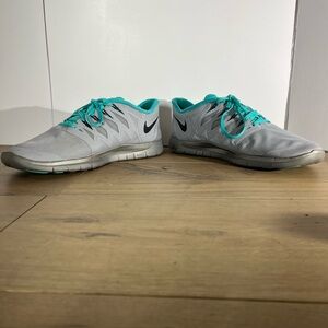 Grey & Green Nike Free Shoes Size 12